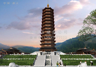 寺院萬佛寶塔建筑設(shè)計(jì)方案